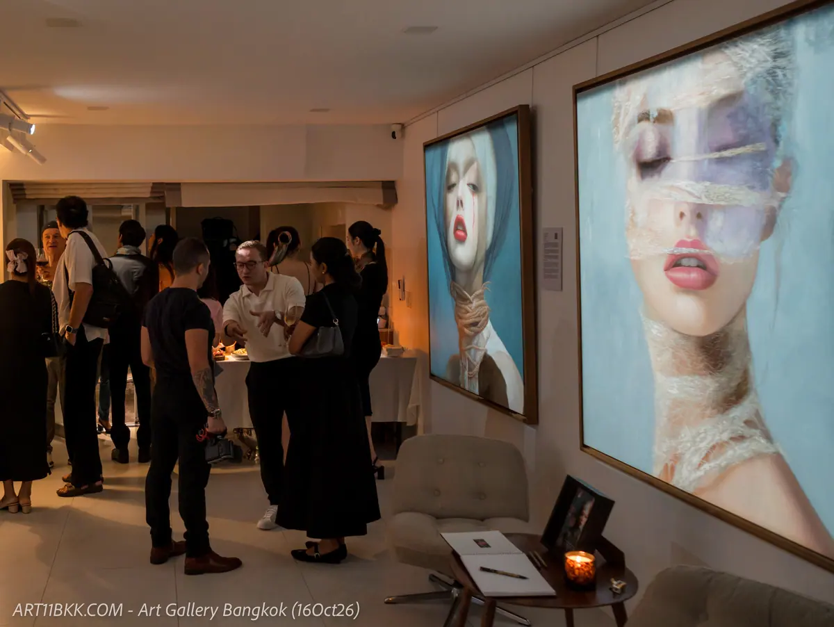 Guests at the Soft Opening Party at Art11Bkk Gallery